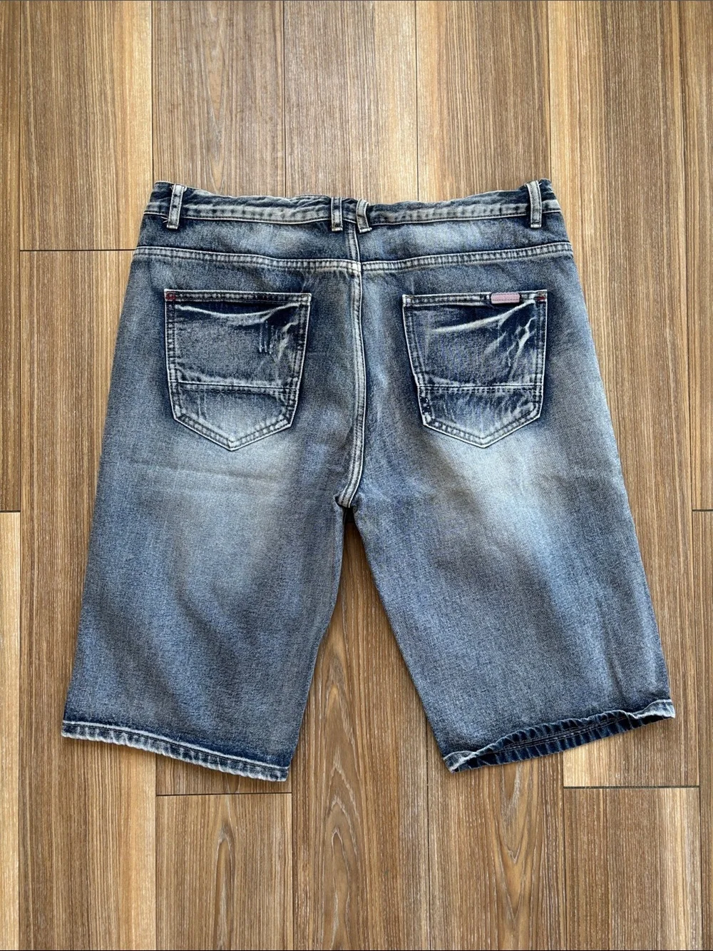 Amazon Men's Distressed Denim Shorts - Blue Wash